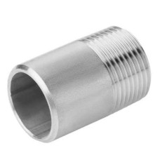 Ниппель двойной нержавеющий AISI 304 ДУ 10 ДУ2 8